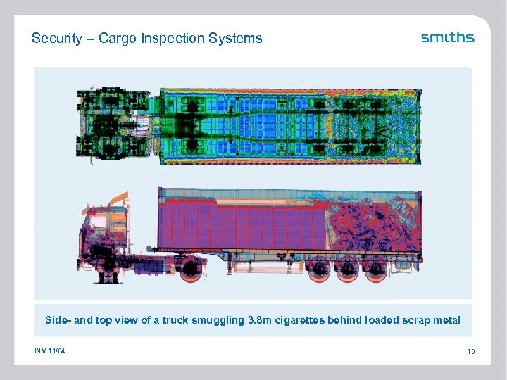 Security – Cargo Inspection Systems Side- and top view of a truck smuggling 3.