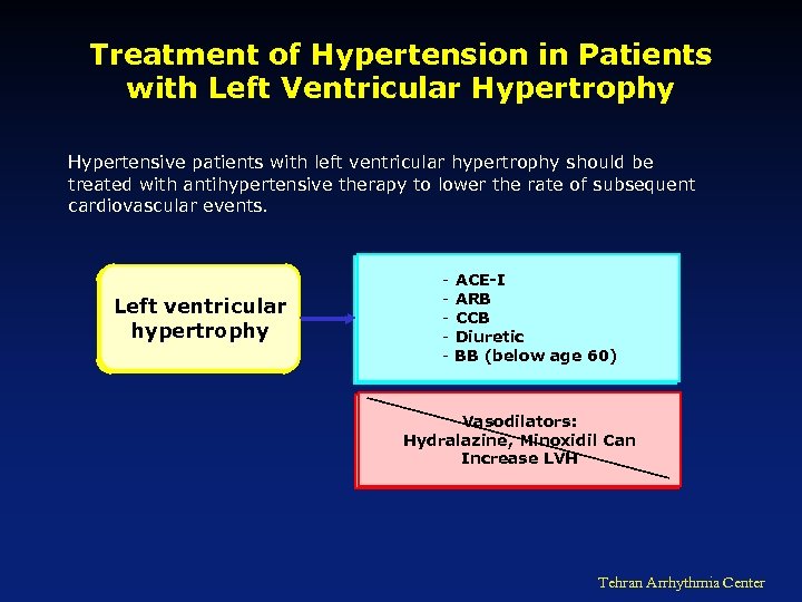 Treatment of Hypertension in Patients with Left Ventricular Hypertrophy Hypertensive patients with left ventricular