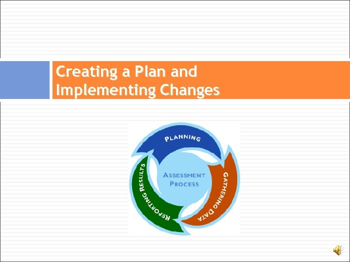 Creating a Plan and Implementing Changes 