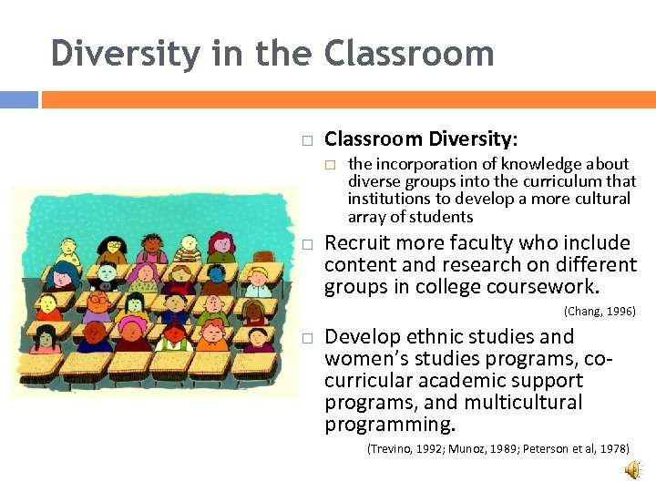 Diversity in the Classroom Diversity: the incorporation of knowledge about diverse groups into the