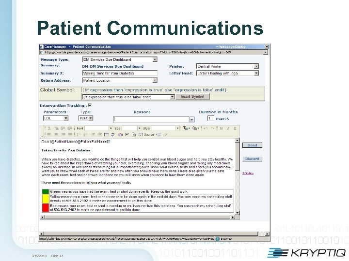Patient Communications 3/15/2018 Slide 41 