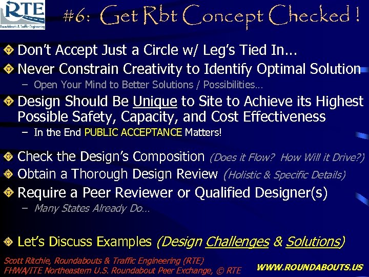 #6: Get Rbt Concept Checked ! Don’t Accept Just a Circle w/ Leg’s Tied