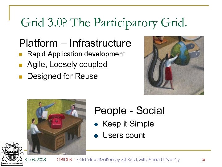 Grid 3. 0? The Participatory Grid. Platform – Infrastructure n n n Rapid Application