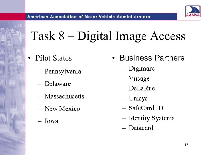 Task 8 – Digital Image Access • Pilot States – Pennsylvania – Delaware –