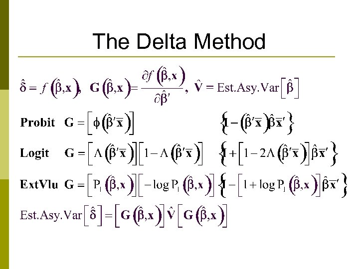 The Delta Method 