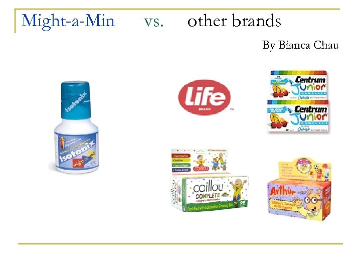 Might-a-Min vs. other brands By Bianca Chau 