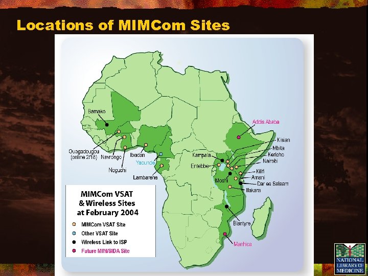 Locations of MIMCom Sites 