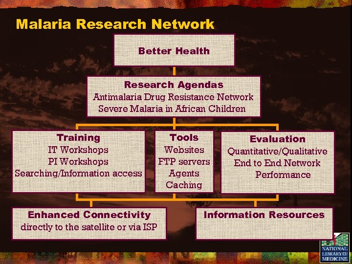 Malaria Research Network Better Health Research Agendas Antimalaria Drug Resistance Network Severe Malaria in