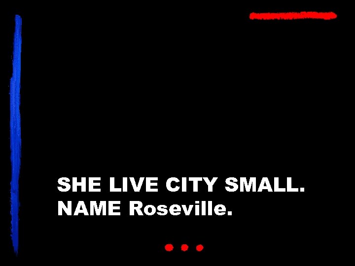 SHE LIVE CITY SMALL. NAME Roseville. 