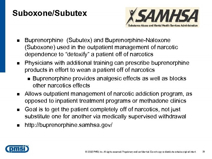 Suboxone/Subutex n n n Buprenorphine (Subutex) and Buprenorphine-Naloxone (Suboxone) used in the outpatient management