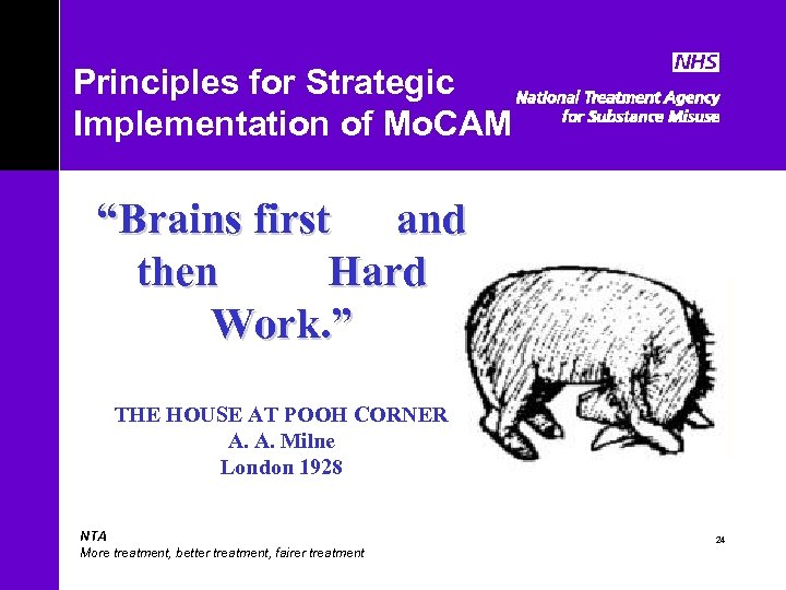 Principles for Strategic Implementation of Mo. CAM “Brains first and then Hard Work. ”