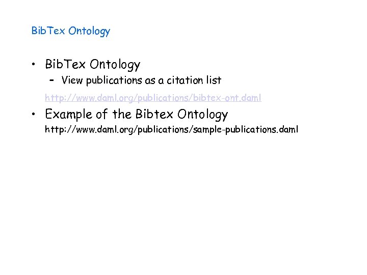 Bib. Tex Ontology • Bib. Tex Ontology – View publications as a citation list