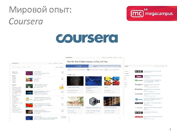 Мировой опыт: Coursera 7 