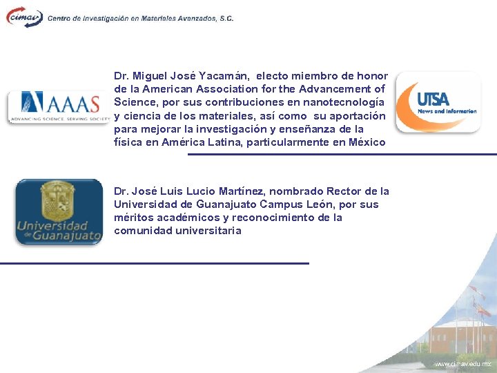 Dr. Miguel José Yacamán, electo miembro de honor de la American Association for the