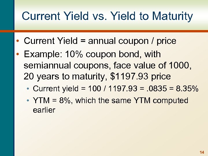 Chapter 7 Outline Bonds And Bond