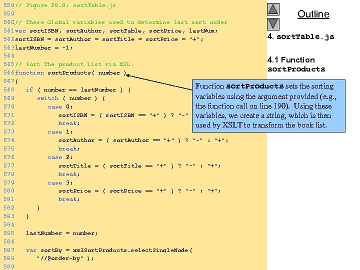 558 // Figure 28. 8: sort. Table. js 559 560 // These Global variables