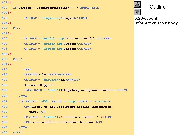 472 <% 473 If Session( "Store. Front. Logged. In" ) = Empty Then Outline