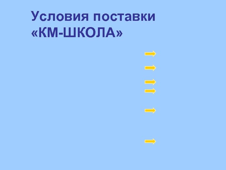 Условия поставки «КМ-ШКОЛА» 