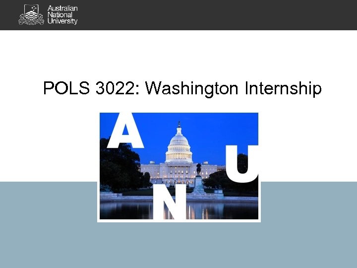 POLS 3022: Washington Internship 