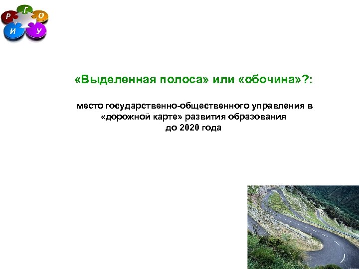  «Выделенная полоса» или «обочина» ? : место государственно-общественного управления в «дорожной карте» развития