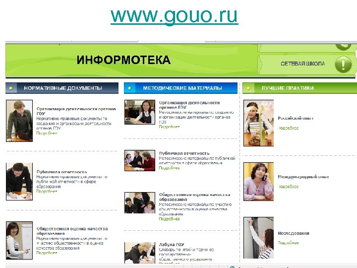 www. gouo. ru ИНФОРМОТЕКА 