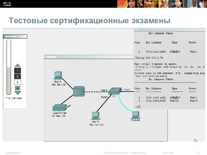 Тестовые сертификационные экзамены Тестовые экзамены снова стали доступны студентам! Предусмотрено 2 варианта экзамена CCNA,
