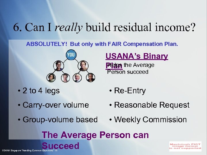 6. Can I really build residual income? ABSOLUTELY! But only with FAIR Compensation Plan.