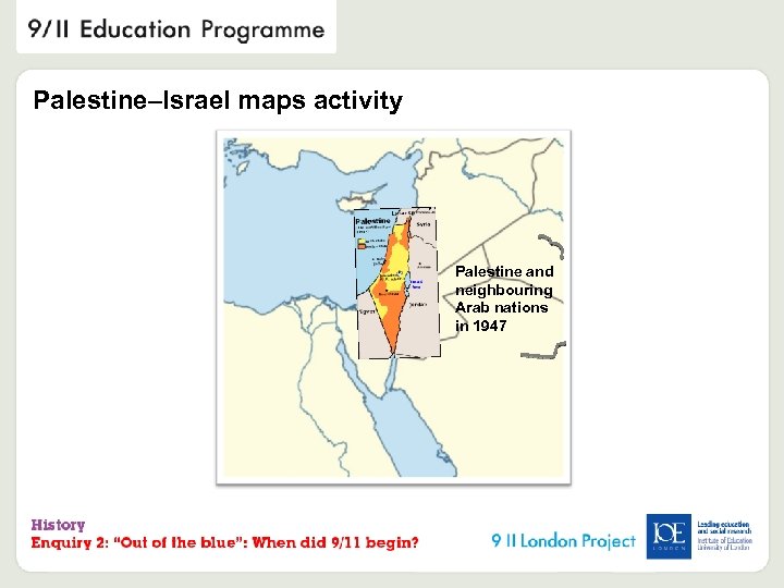 Palestine–Israel maps activity Palestine and neighbouring Arab nations in 1947 