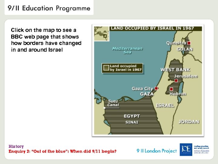 Click on the map to see a BBC web page that shows how borders