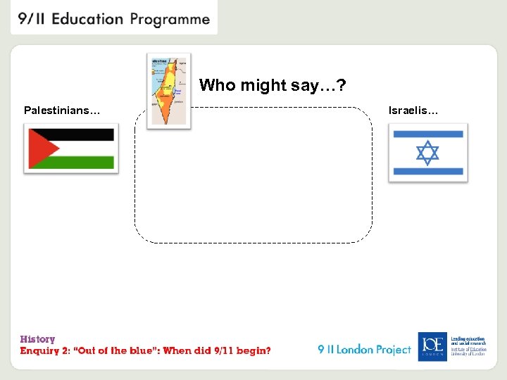 Who might say…? Palestinians… Israelis… 