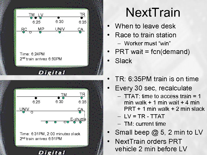 TR TM LV 6: 25 RC MP 6: 30 6: 35 UNIV CA Next.