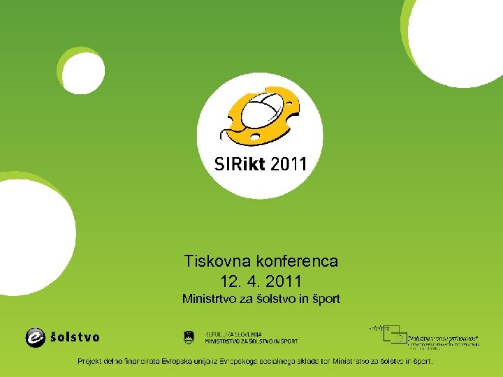Tiskovna konferenca 12. 4. 2011 Ministrtvo za šolstvo in šport 