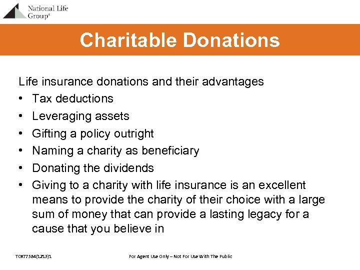 Charitable Donations Life insurance donations and their advantages • Tax deductions • Leveraging assets