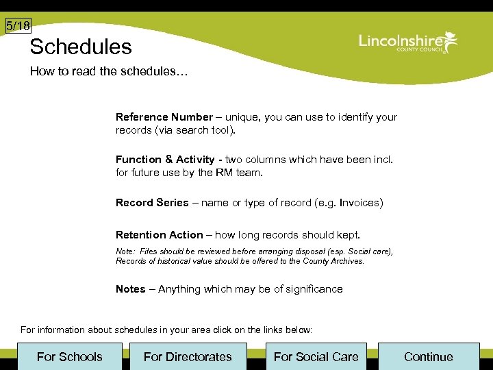 5/18 Schedules How to read the schedules… Reference Number – unique, you can use