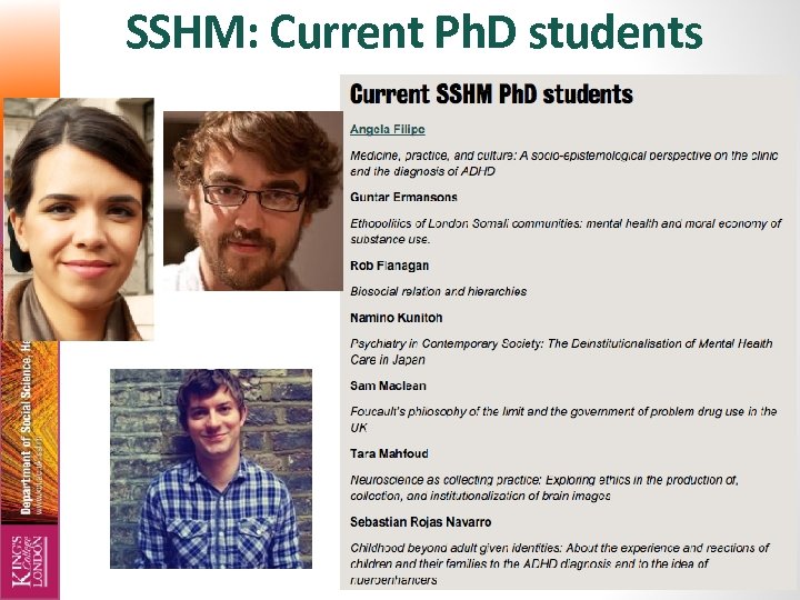 SSHM: Current Ph. D students 7 