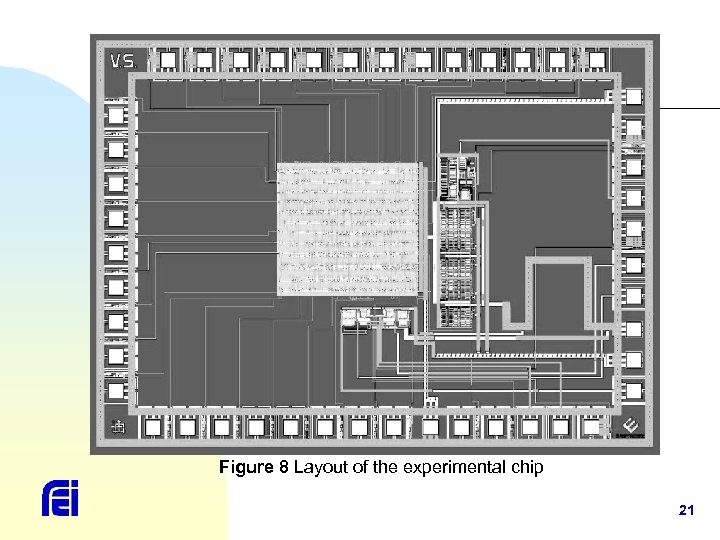 Figure 8 Layout of the experimental chip 21 