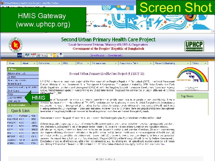 Screen Shot HMIS Gateway (www. uphcp. org) HMIS www. uphcp. org 