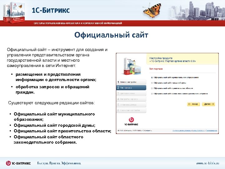 Официальный сайт – инструмент для создания и управления представительством органа государственной власти и местного