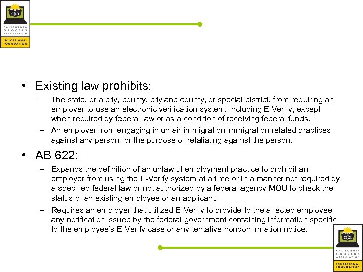  • Existing law prohibits: – The state, or a city, county, city and