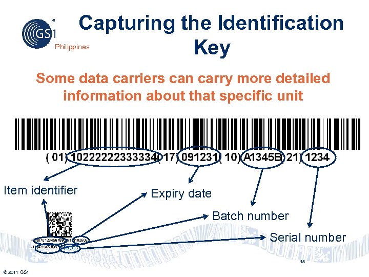Capturing the Identification Key Philippines Some data carriers can carry more detailed information about