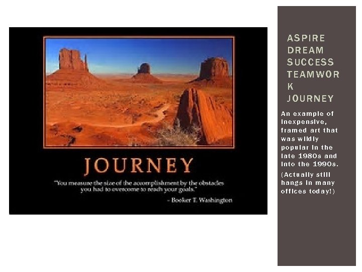 AS PIRE DREA M SUCCES S TEA MWOR K JOURNEY An example of inexpensive,