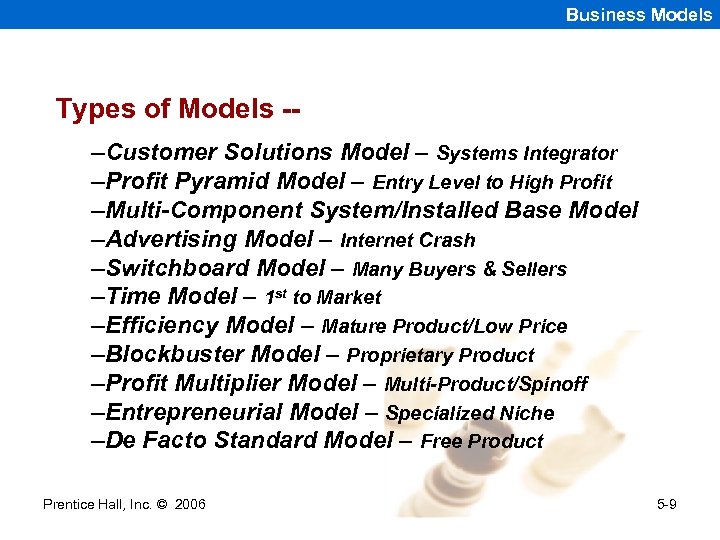 Business Models Types of Models -–Customer Solutions Model – Systems Integrator –Profit Pyramid Model