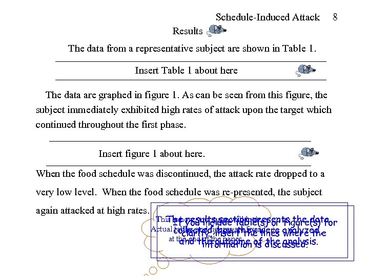Schedule-Induced Attack 8 Results The data from a representative subject are shown in Table