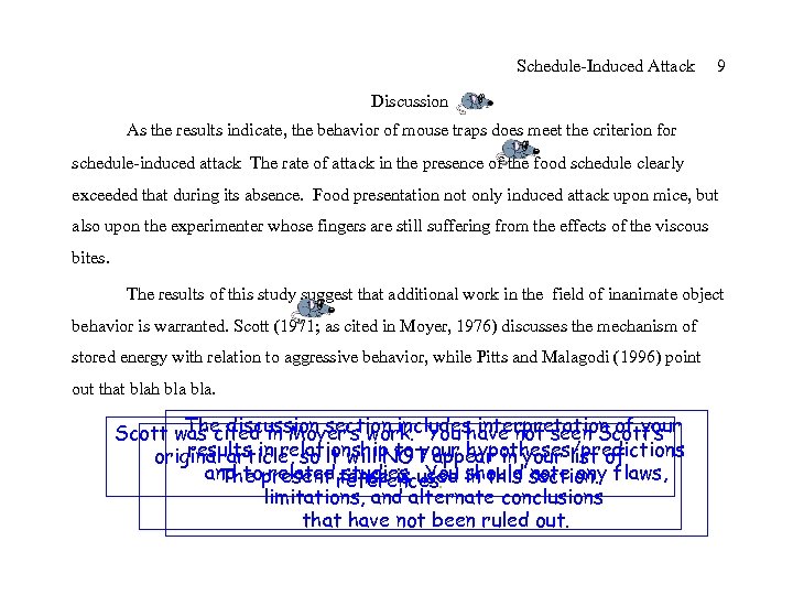Schedule-Induced Attack 9 Discussion As the results indicate, the behavior of mouse traps does
