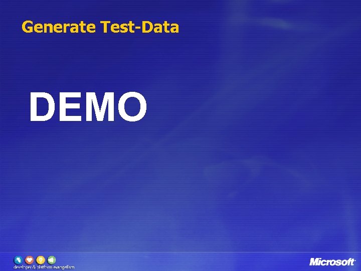 Generate Test-Data DEMO 