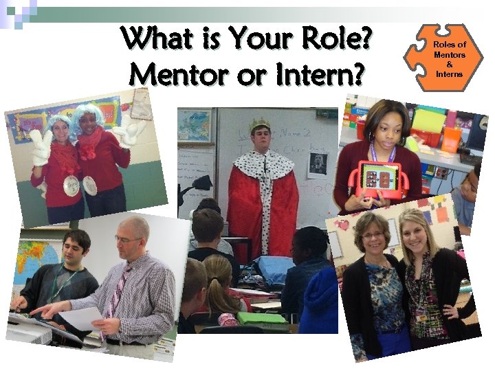 What is Your Role? Mentor or Intern? What is Your Role? Intern or Mentor?