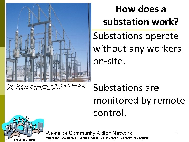 How does a substation work? Substations operate without any workers on-site. . The electrical