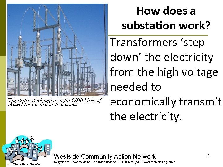 . The electrical substation in the 1800 block of Allen Street is similar to