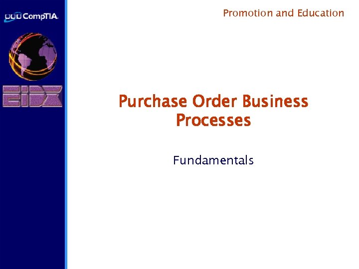 Promotion and Education Purchase Order Business Processes Fundamentals 