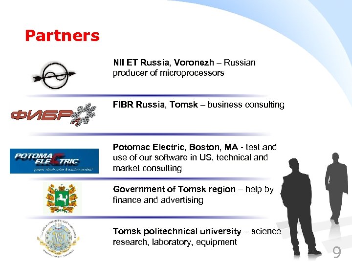 Partners NII ET Russia, Voronezh – Russian producer of microprocessors FIBR Russia, Tomsk –